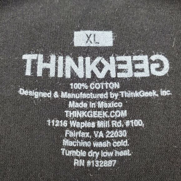 ThinkGeek Mens Tshirt Multicolor Size XL Cotton Blend Short Sleeve Pullover - Picture 4 of 7